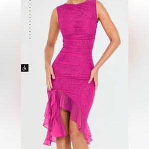 Mistress Rocks magenta midi dress. ONLY WORN ONCE